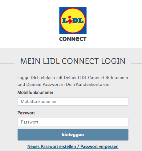 Guthaben online aufladen über das Kundenkonto